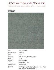 Jane Churchill Animal Skin Chenille Upholstery Fabric – Capella / Aqua 3.90 yds
