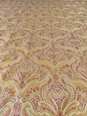 Gold Damask Cream & Cinnamon Accent Colors Small Scale Pattern 6.25 Yards