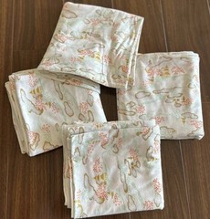 Japan 1960s Cotton Knit Fabric Double Thickness Reversible 30×30″ EXCELLENT