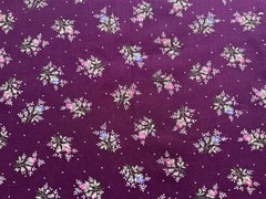 Fabric Cotton Little Pink Rose Purple Flower 44”x 43” 82