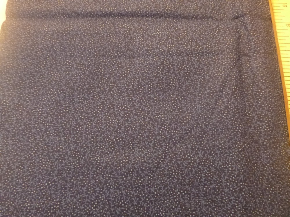Navy Vines & Dots on Navy Blue Cotton Fabric 44 inches wide x 36 inches long