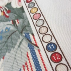 RALPH LAUREN VTG. FABRIC 10.4 YDS. SIMILAR TO DYLAN’S GROVE FLORAL/STRIPE