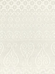 Ivory Floral Medallion Lace Heart Fabric Special Occasion By the Yard
