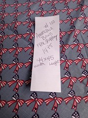 1 yard Patriotic American Flag Bows 4th of July Quilting Cotton Remnant 44″x45″