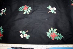60 INCH WIDE DOUBLE CHRISTMAS FLORAL BORDER BY JOAN KESSLER – 100% COTTON FABRIC