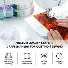 100% Cotton Jelly Roll Fabric Strips – 40 Assorted 2.5″ x 44″ for Quilting & DIY