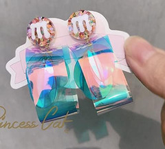 Transparent Iridescent PVC Sheet Cosplay Performance Accessories Holographic Wat