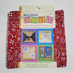 Daisy Kingdom Connect-It! No Sew Reversible Craft Squares Handkerchief New