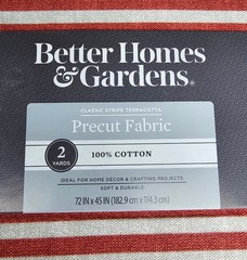 Red White Striped Cotton Twill Fabric Precut 2yd x 45in Patriotic Flag Crafts