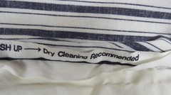 Waverly “Candy Stripe” Fabric Black & White Completely Lined 50″ W x 26″ L