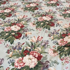 Vtg Cottagecore Cotton Chintz Deborah Danser Fabriyaz Floral Decor Fabric MINT