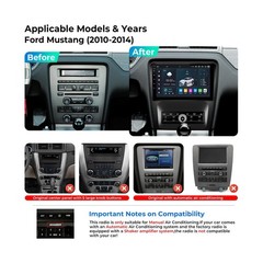 Car Radio Stereo for Ford Mustang 2010 2011 2012 2013 2014 (only Manual AC),A…