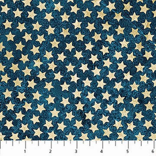 America 250 By Northcott – Navy-Beige Stars #28375-49