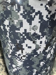 Navy Blue Digital NyCo Camo Ripstop Fabric 60”