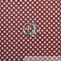 BonEful Fabric FQ Cotton Quilt Maroon Red Cream Off White USA Star Stripe Boy US