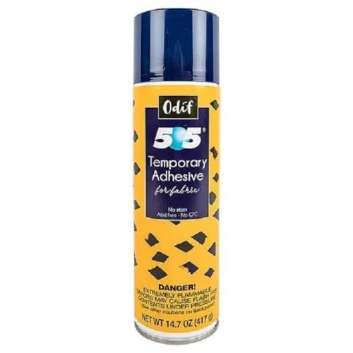 Temporary Fabric Adhesive 12.4oz Clear Odorless Repositionable for Quilting