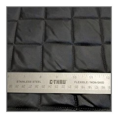 Black Quilted Polyester Batting Fabric – 58″/60″ Width – Sold By The Yard