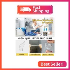 LOCBONDSO Fabric Glue, Liquid Stitch Fabric Glue for Clothing Permanent Washable