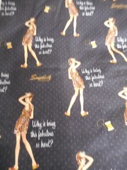 Simplicity Fabric exclusive for Joann vintage lady Quilt Craft 2 7/8 yards #2
