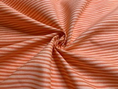 Orange Stripes Cotton Fabric Vintage 90’s OOP