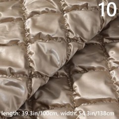 1M Wet Look Faux Leather Padded Fabric PU Quilted Cloth Puffer Coats Sewing