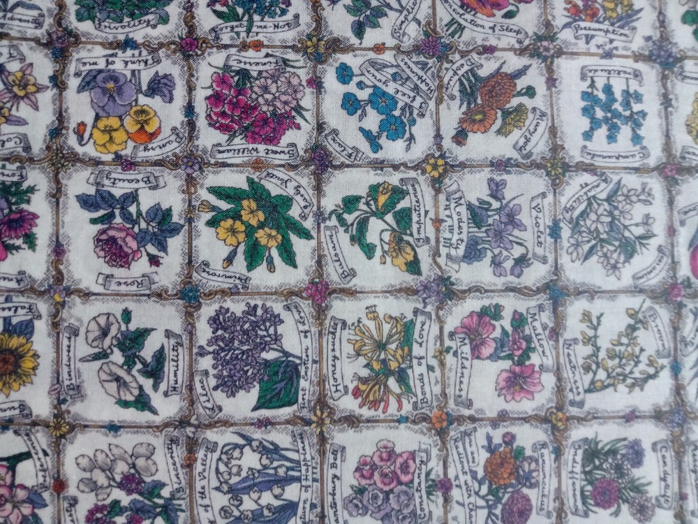 LANGUAGE OF FLOWERS A Liberty of London Tana Lawn Approx 44 x 50 cm