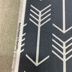 Arrow Print Upholstery Fabric Gray White 54″x62″ Modern Geometric USA Outdoor