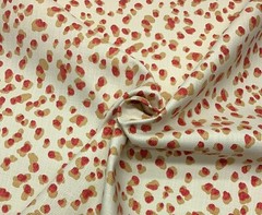 BALLARD DESIGNS MIRA SPICE RED ANIMAL LEOPARD MULTIUSE FABRIC BY THE YARD 54″W
