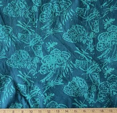 Dark Teal & Green Butterflies & Moths Batik Cotton – for Shirting/Quilting!