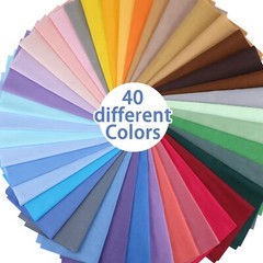 40 Piece Solid Color Fabric Bundles 10 x 10 Inch Multi-Color Fabric Squares Q…
