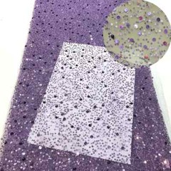 130cm Sparkling Sequin Beaded Lace Mesh Fabric For Wedding Dress Sewing DIY Trim