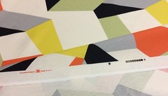 ETHAN ALLEN PAX MANGO ORANGE GEOMETRIC ABSTRACT MODERN FABRIC BY THE YARD 54″W