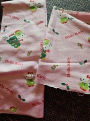 Lot Of 10 Pieces Of Flannel Cotton Fabric Mixed Sizes & Themes & Patterns