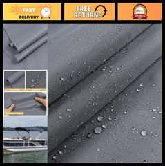 Waterproof 600D Canvas Fabric with PU Backing – 60″x80″ Gray Marine Material