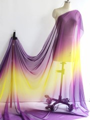 Ombre Chiffon 58”Wide By Yard 30D Gradient Chiffon Sheer Fabric Dancing Wedding