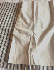 Waverly “Candy Stripe” Fabric Black & White Completely Lined 50″ W x 26″ L