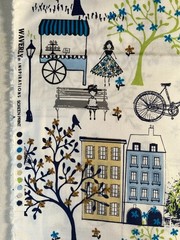 Fabric – OOP Waverly French Paris City Scene Cafe Culture Toile De Jouy Sold BTY
