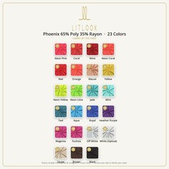 Phoenix Poly Rayon Fabric by the Yard — 58/60″ Wide, 23 Colors