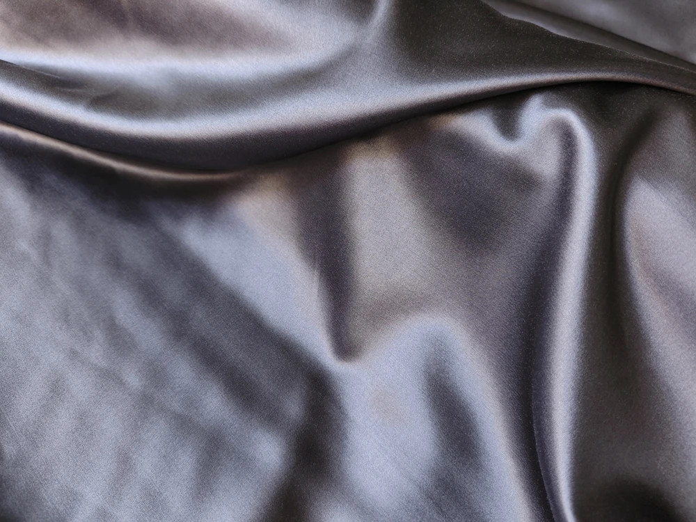 Coffee Color 54” Wide Heavy 40 Momme Natural Cotton Silk Charmeuse Fabric