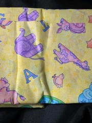 1 Yd Alphabet & Things Fabric Leslie Beck Cranston Yellow Child Theme