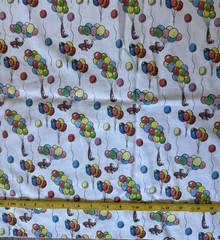CURIOIUS GEORGE BALLOONS MONKEY BUSINESS 100% COTTON SPRING CREATIVE