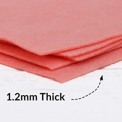 Premium Felt Roll – By The Yard – 36″ Wide – Melon – Soft Wool-Like 1.2mm