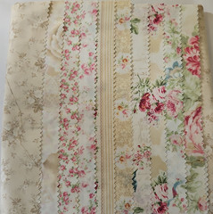 Quilt Gate RuRu Bouguet 10 Piece Floral Rose Fat Quarter Bundle Cream Colorway