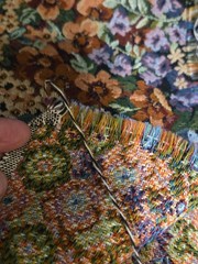 Upholstery Fabric Lot Large Scrap Pieces Floral Design Beautiful Woven