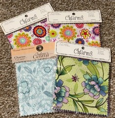 New! 102 Assorted Fabric Squares 5” X 5” Pre-Cut Quilting Charms Packs (4)