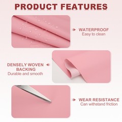 63×39.4in Faux Leather Sheets, Car Replacement Upholstery Soft PU Fabric, Pink