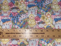 By 1/2 Yd Vintage Timeless Treasures Easter Fabric 1996 Spring #14 Bunnies BTHY