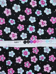 Black Flower Fabric MBT Cotton 44″ 1 Yard