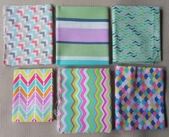 25 Fat Quarters, Assorted Geometric Patterns, Multicolor 18″x21″ Cotton Fabric 2