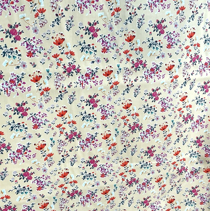 Quilting Fabric FUSIONS BOHO Art Gallery Fabrics 100% Cotton Floral on Cream